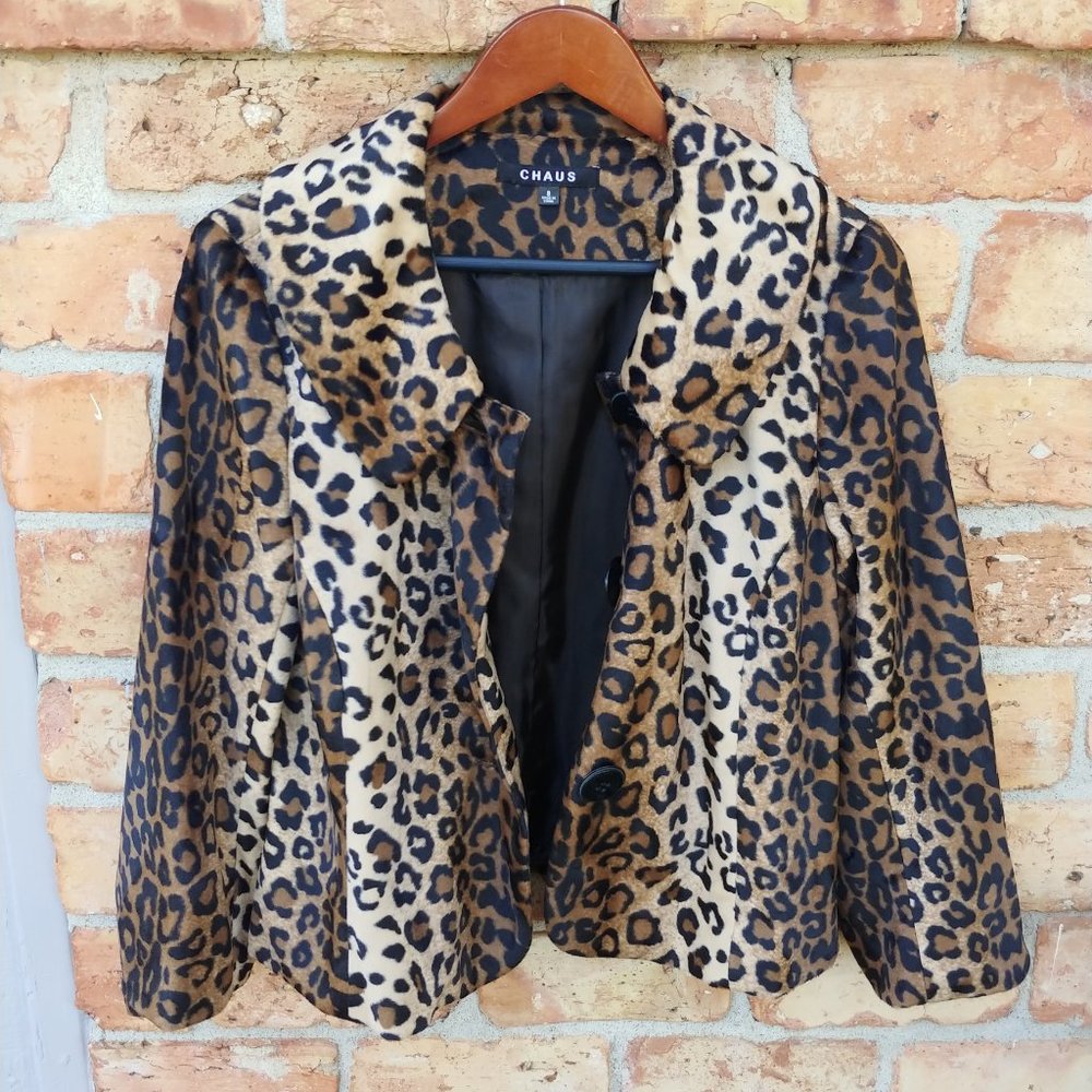 Soft Leopard Print Jacket/Blazer - image 1